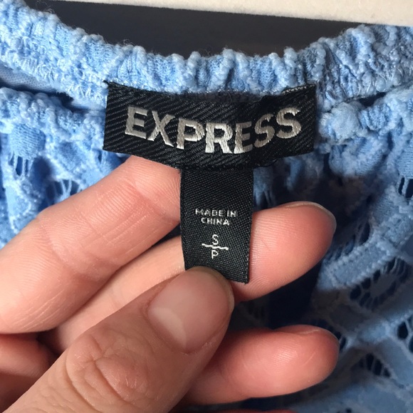 Light Blue Express Top Sz Small - Picture 2 of 3